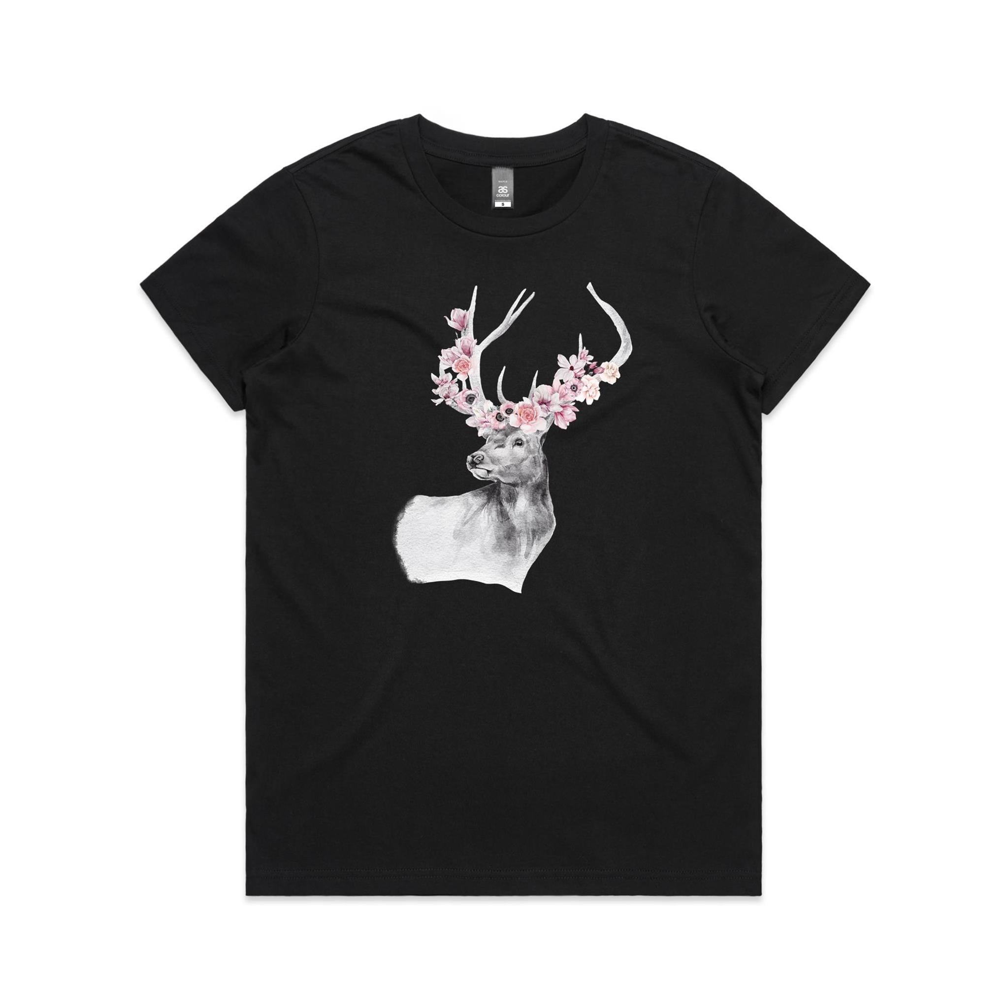 Floral Stag Women's Maple Tee