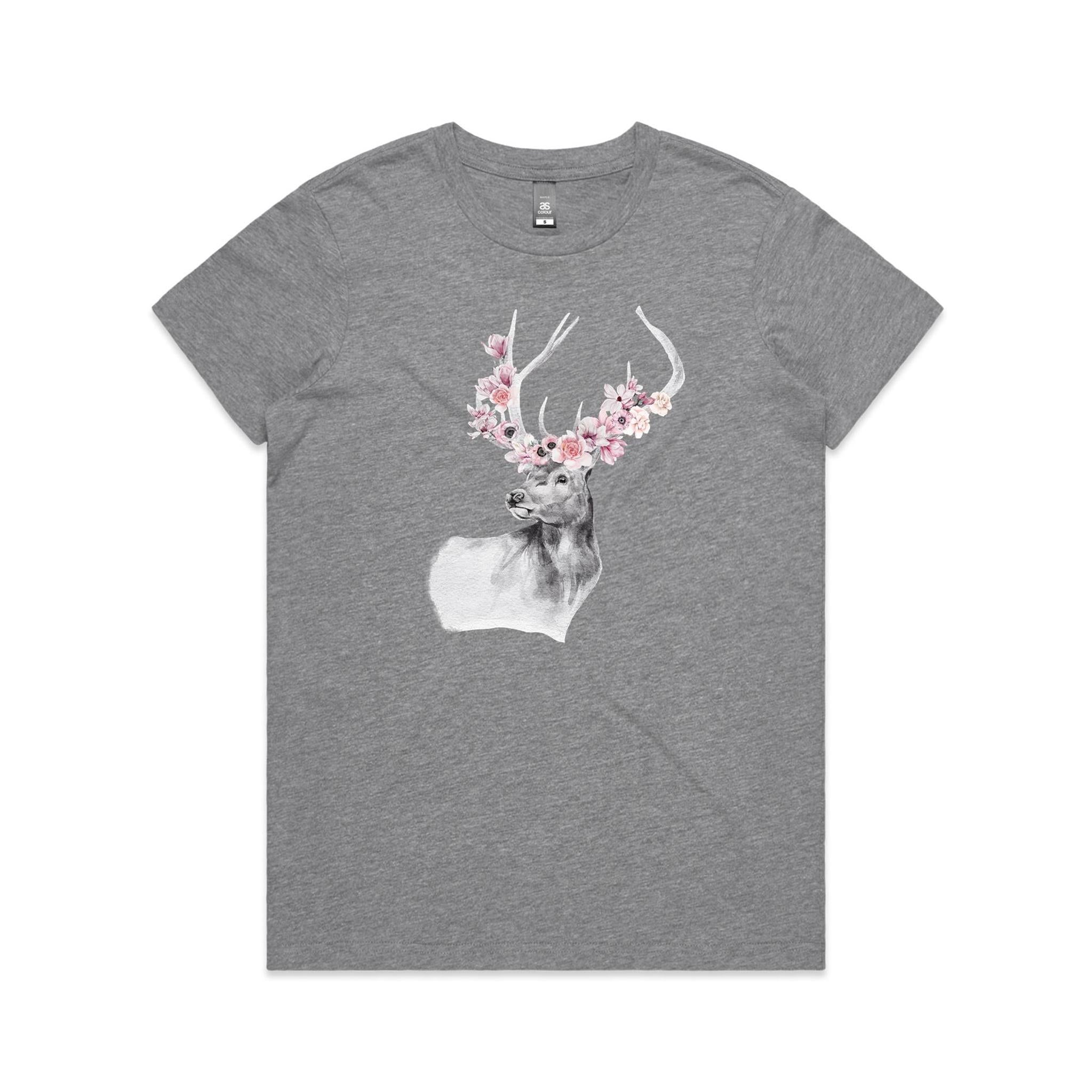 Floral Stag Women's Maple Tee